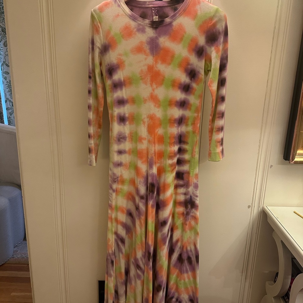 Raquel Allegra - Multicolor Fitted Tie Dye Dress - Picture 6 of 8